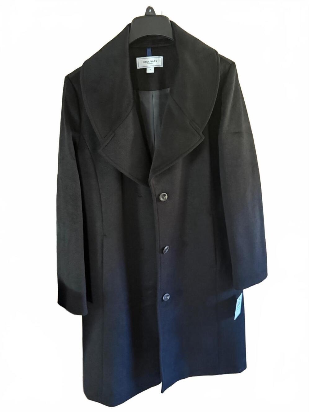 Cole Haan 100 wool nyc LA city long jacket/trenchcoat winter